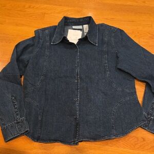 Liz Claiborne Indigo Stretch Shirt